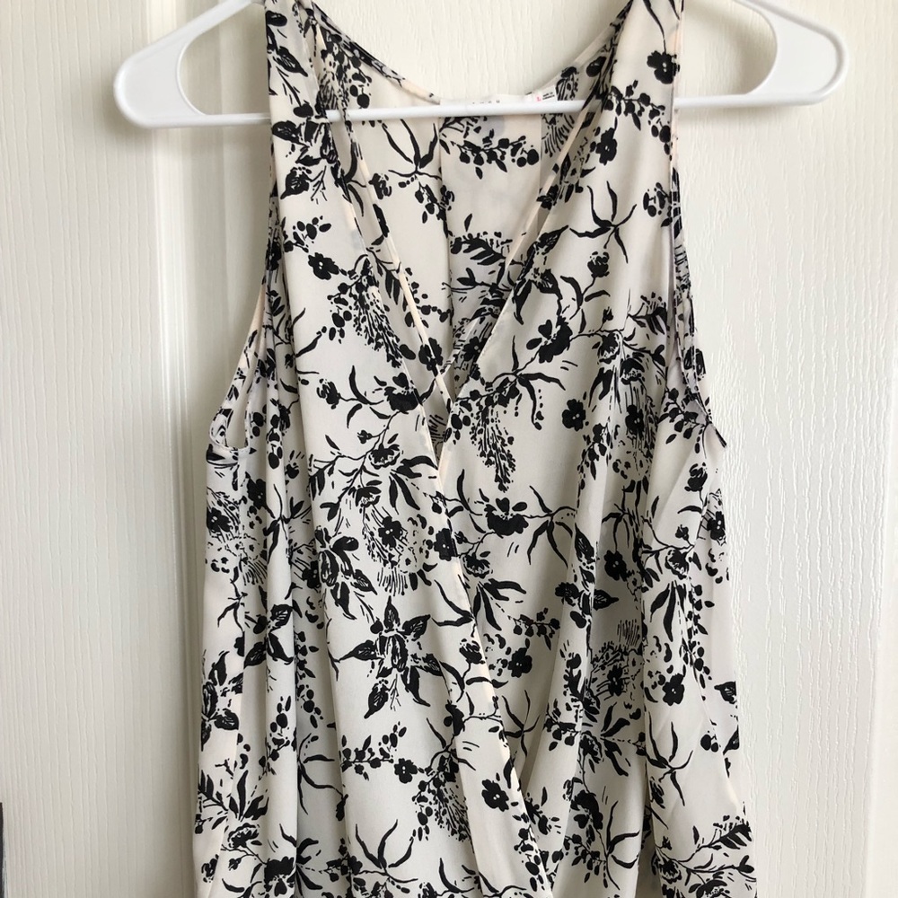 Black and with floral top